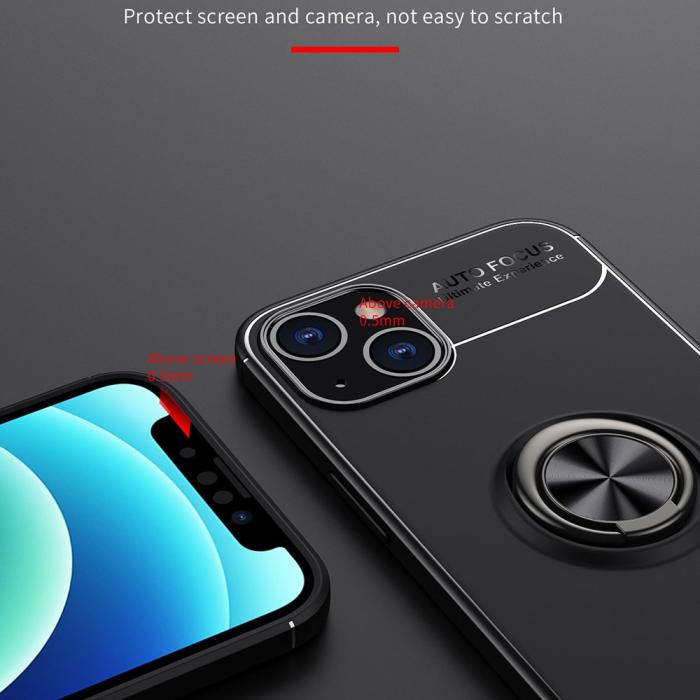 Bild 3, iPhone 13 Mini - Ring Skal - Svart/Röd