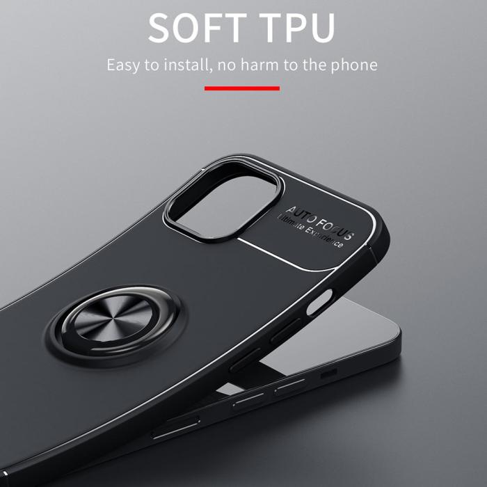 Bild 4, iPhone 13 Mini - Ring Skal - Svart/Röd