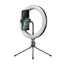 TikTok LED Selfie-Lampa 26 cm med Stativ - Svart