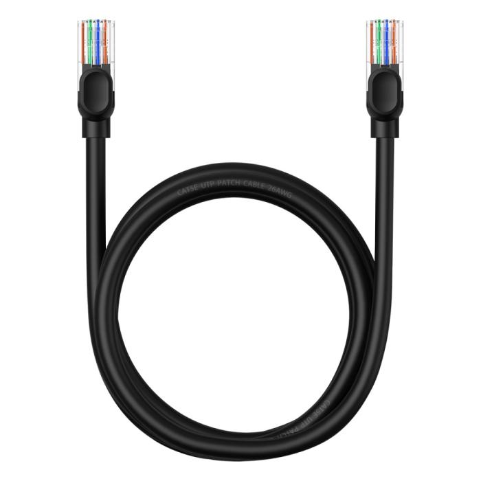 Bild 1, BASEUS 1.5 m Cat5 RJ45 Nätverkskabel Svart