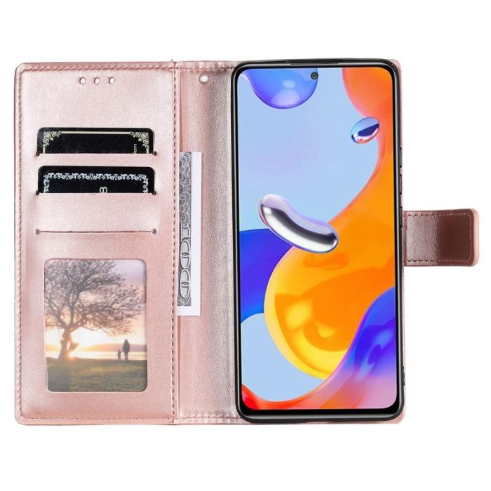 Bild 4, Xiaomi Redmi Note 11 Pro 5G Fodral Mandala Läder Roséguld
