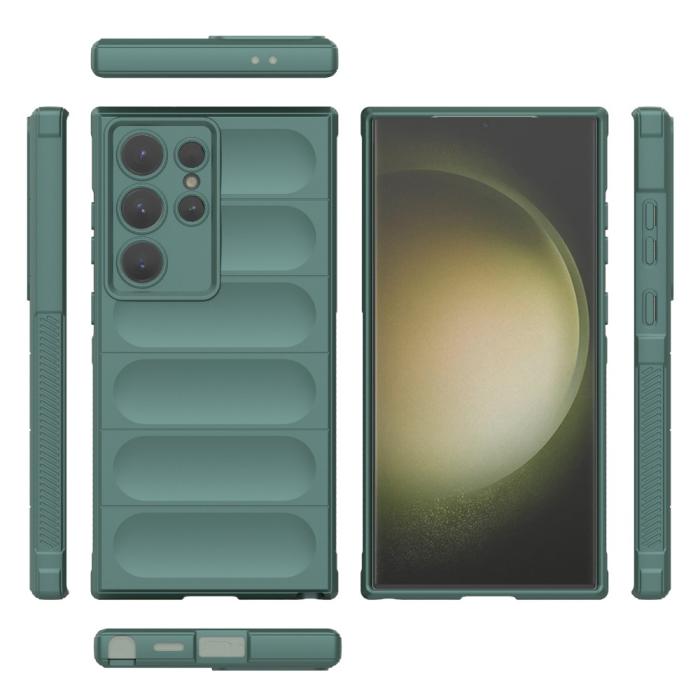Bild 5, Samsung Galaxy S24 Ultra Skal Magic Shield Grön