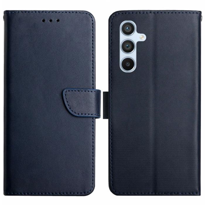 Bild 1, Samsung Galaxy S24 Plus Fodral Premium Äkta Läder Blå