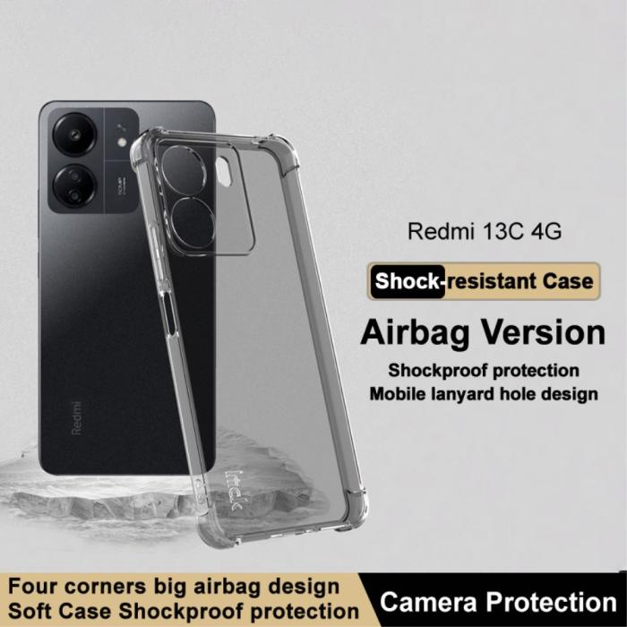 Bild 2, IMAK Xiaomi Redmi 13C 4G Skal Shockproof TPU Tonad Svart