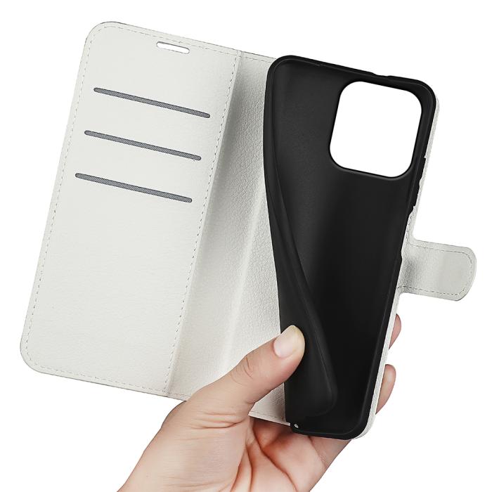 Bild 4, Motorola Moto G56 5G Fodral Litchi Läder Vit