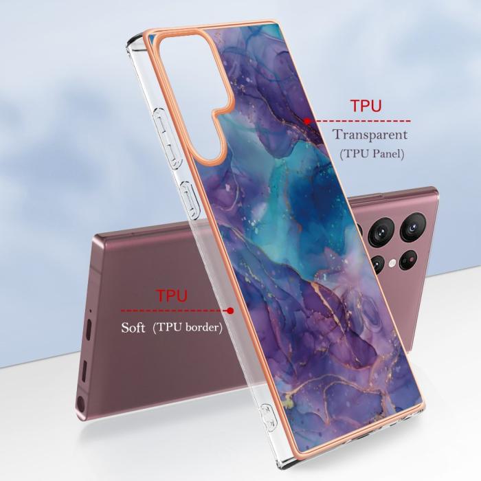Bild 6, Samsung Galaxy S23 Ultra Skal Marmor TPU Lila