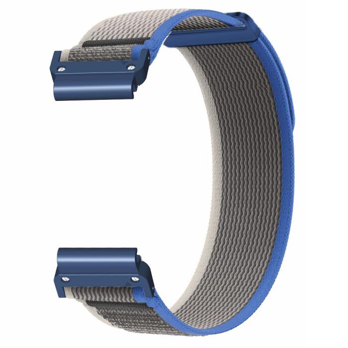 Bild 3, Klockarmband 26 mm Nylon Loop Grå/Blå