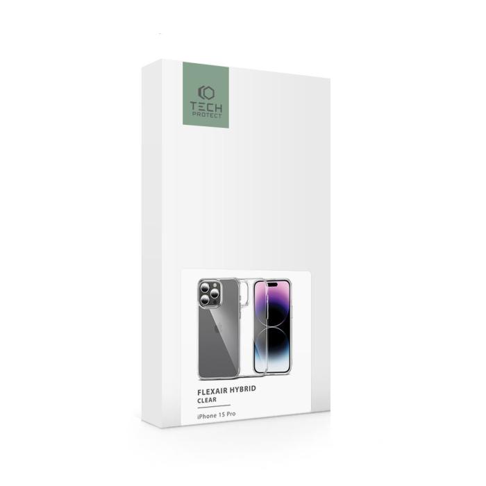 Bild 6, Tech-Protect iPhone 15 Pro Skal FlexAir Hybrid Transparent