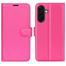 Samsung Galaxy A37 5G Fodral Litchi L&auml;der Rosa