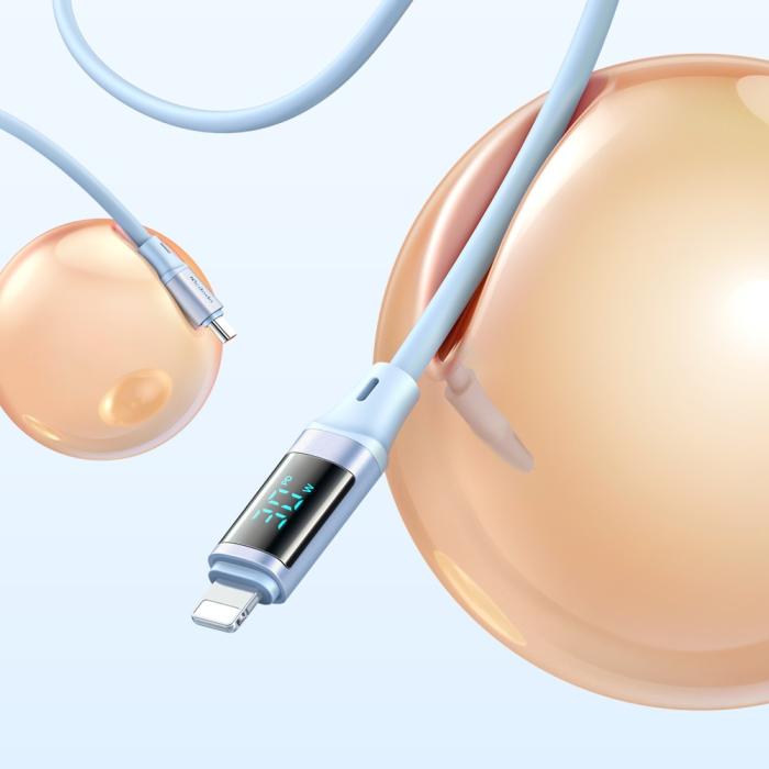 Bild 6, Mcdodo 36W 1.8m PD USB-C - Lightning LED Silikon Kabel Lila