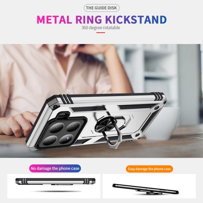 Bild 4, Xiaomi 15 Skal Shockproof Hybrid Ring Silver