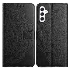 Samsung Galaxy A16 / A26 5G Fodral Mandala L&auml;der Svart