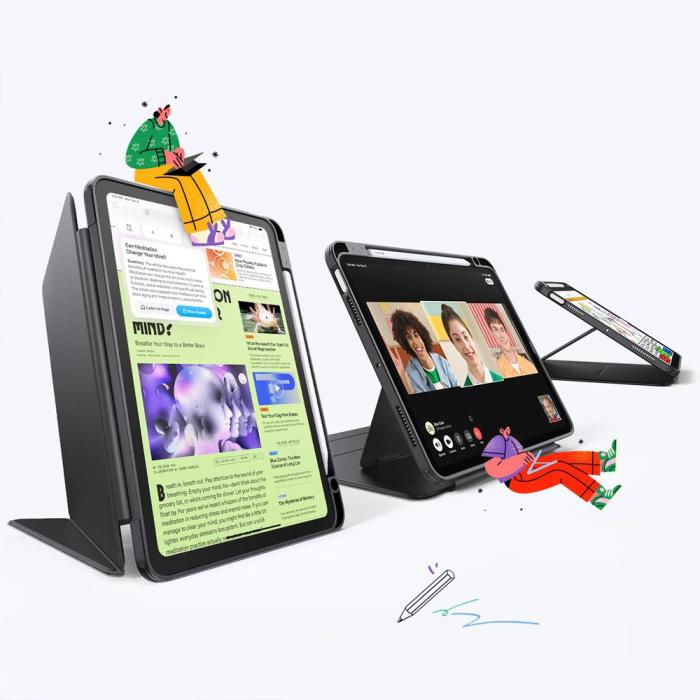 Bild 2, ESR iPad Air 10.9 2022-2020/11 2026-2020 Fodral Flip Hybrid Svart