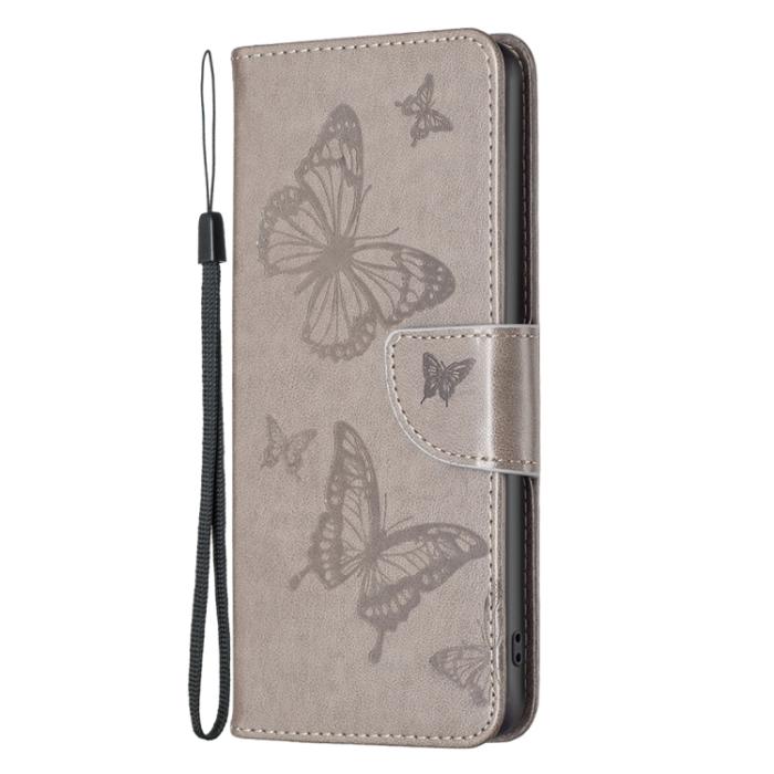 Bild 2, Nokia G11 / G21 Fodral Tryck Butterfly Grå