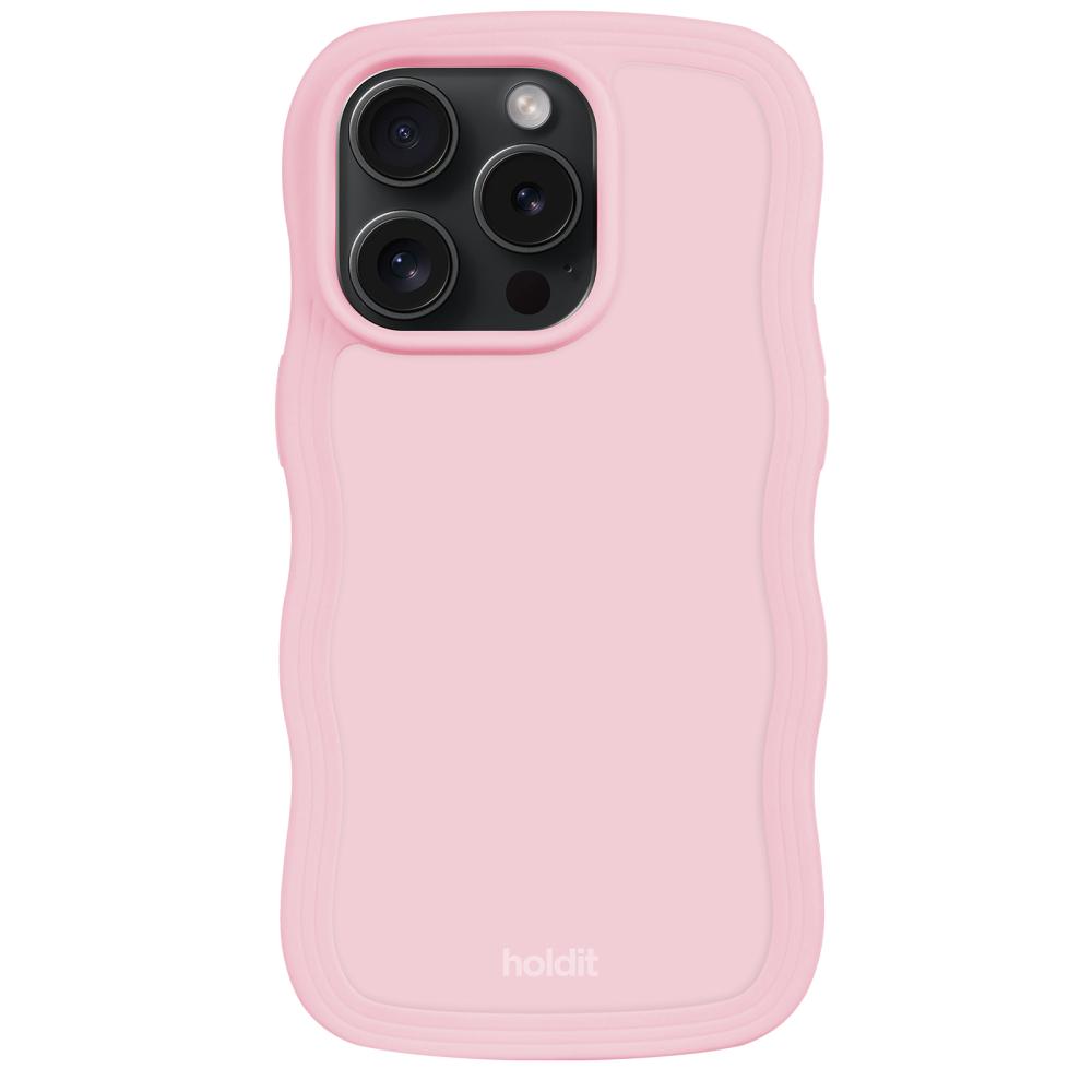 holdit iPhone 15 Pro Skal Wavy Pink