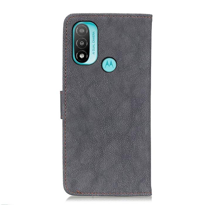 Bild 3, KHAZNEH Motorola Moto E20 / E40 Fodral Split Läder Svart
