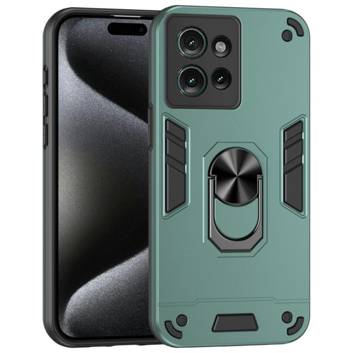 Bild 1, Motorola Edge 50 Skal Hybrid Armor Ring Grön