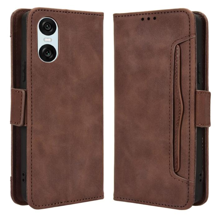 Bild 1, Sony Xperia 10 VI Fodral Med Avtagbart Kortfodral Brun