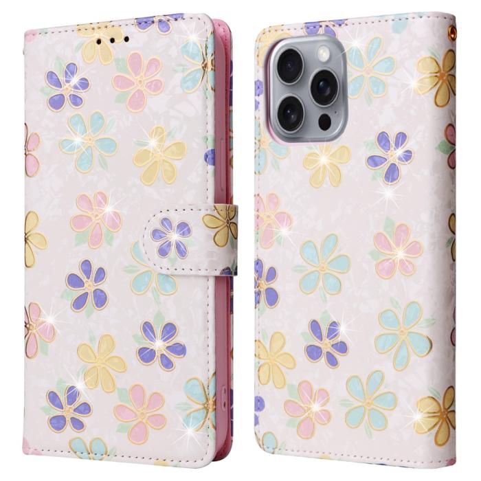 Bild 1, iPhone 16 Pro Max Fodral Med Tryck Färgglada Blommor RFID