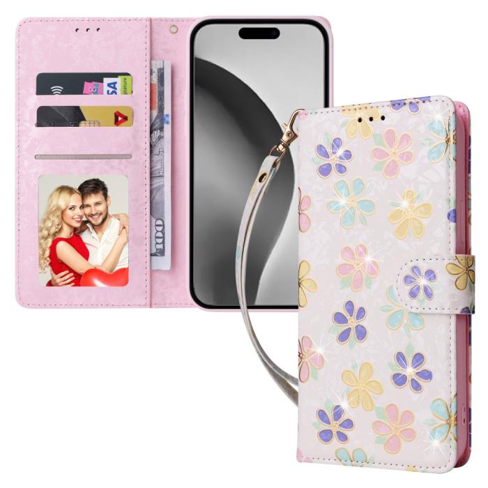 Bild 5, iPhone 16 Pro Max Fodral Med Tryck Färgglada Blommor RFID