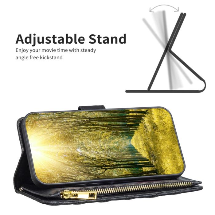 Bild 2, BINFEN iPhone 15 Plus Fodral Diamond Multifunktionell Svart