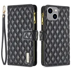 BINFEN iPhone 15 Plus Fodral Diamond Multifunktionell Svart