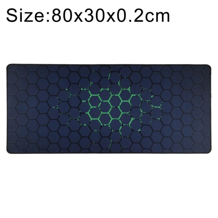 Bild 1, 800 x 300 mm Musmatta/Skrivbordsmatta Green Honeycomb