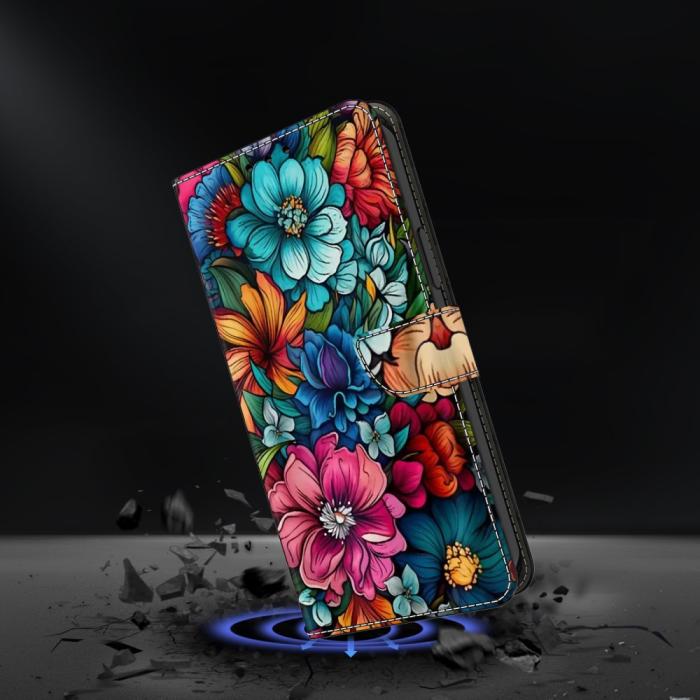 Bild 4, Motorola Moto G55 5G Fodral Läder Blommor