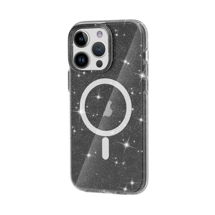 Bild 4, iPhone 15 Pro Skal MagSafe Glitter Hybrid Svart