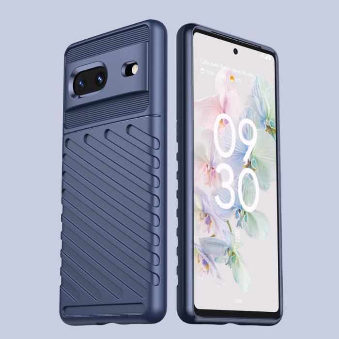 Bild 6, Google Pixel 7 Skal Twill Textur Blå