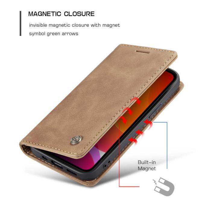Bild 3, iPhone 12 Mini - CASEME Retro Fodral - Brun