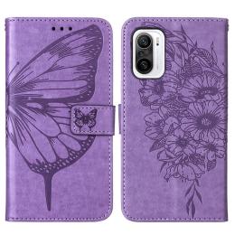 Xiaomi Mi 11i - Butterfly Läder Fodral - Ljus Lila