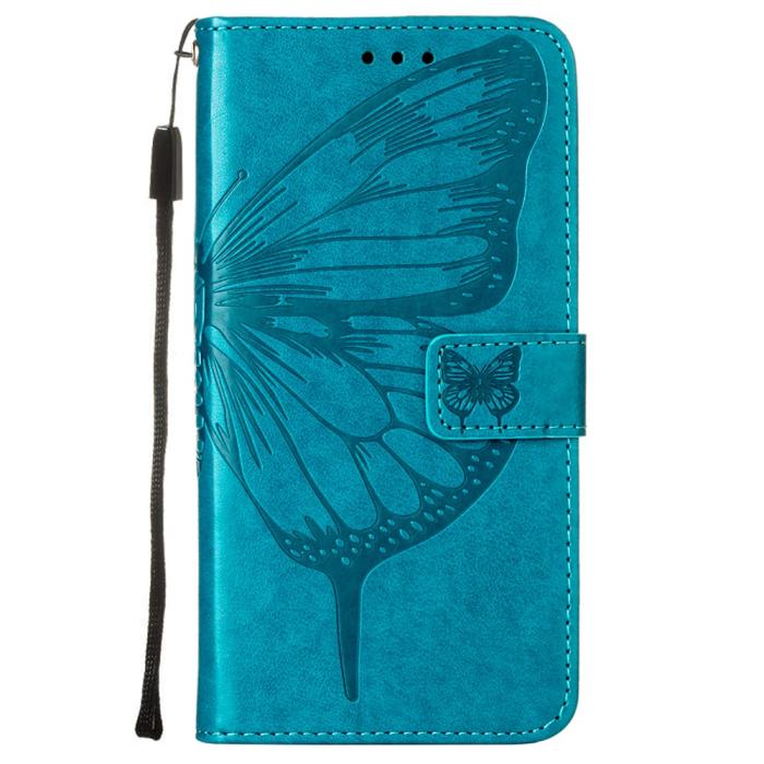 Bild 2, Xiaomi Mi 11i - Butterfly Läder Fodral - Blå