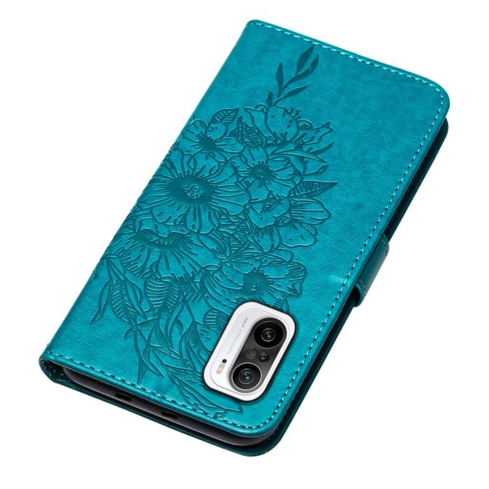 Bild 5, Xiaomi Mi 11i - Butterfly Läder Fodral - Blå