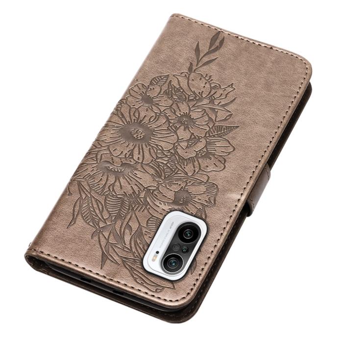 Bild 5, Xiaomi Mi 11i - Butterfly Läder Fodral - Grå