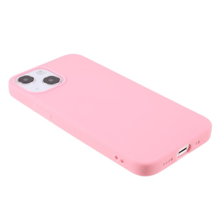 Bild 4, iPhone 13 Mini - Matt TPU Skal - Ljus Rosa