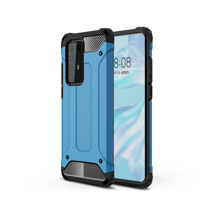 Bild 1, Huawei P40 Pro - Hybrid Armor Skal - Ljus Blå