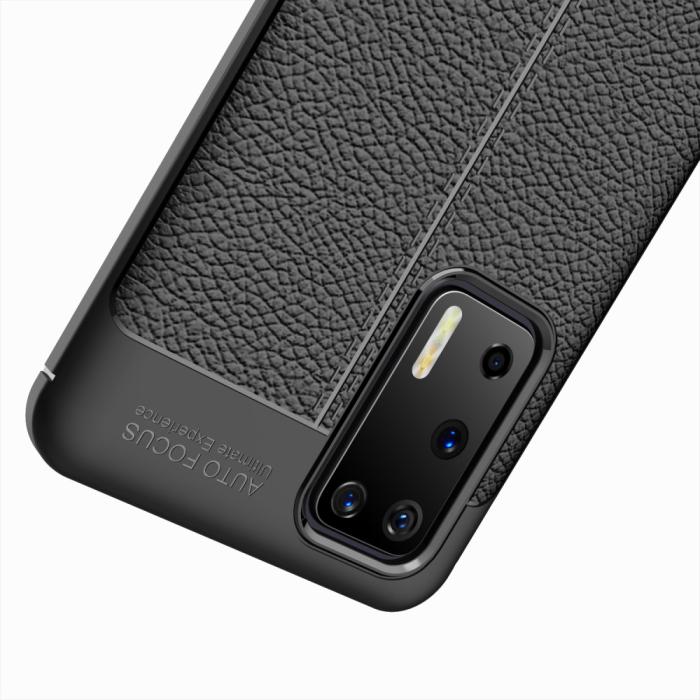 Bild 5, Huawei P40 - Litchi Textur Skal - Svart