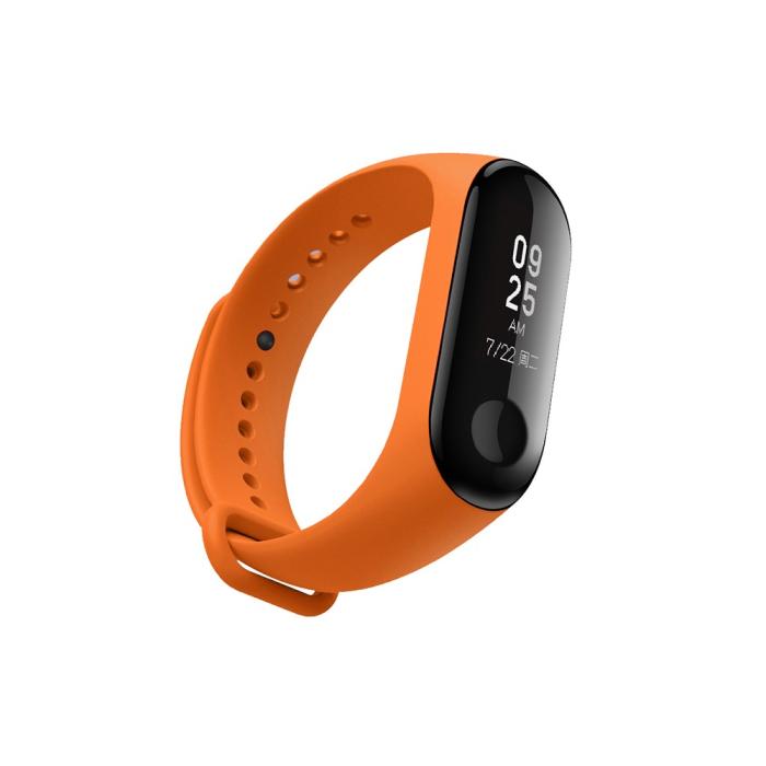 Bild 1, Silikon Armband Xiaomi Band 4/Band 3 - Orange