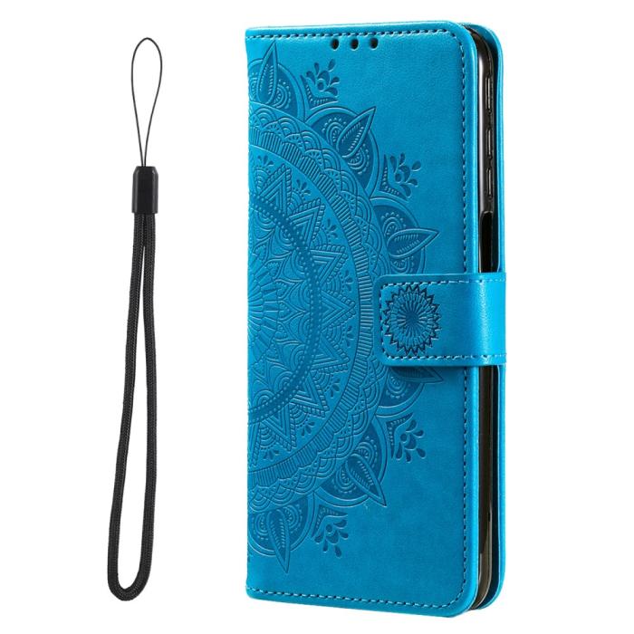 Bild 2, Xiaomi Redmi Note 11 Pro 5G Fodral Mandala Läder Blå