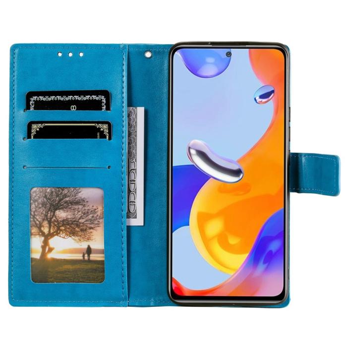 Bild 4, Xiaomi Redmi Note 11 Pro 5G Fodral Mandala Läder Blå