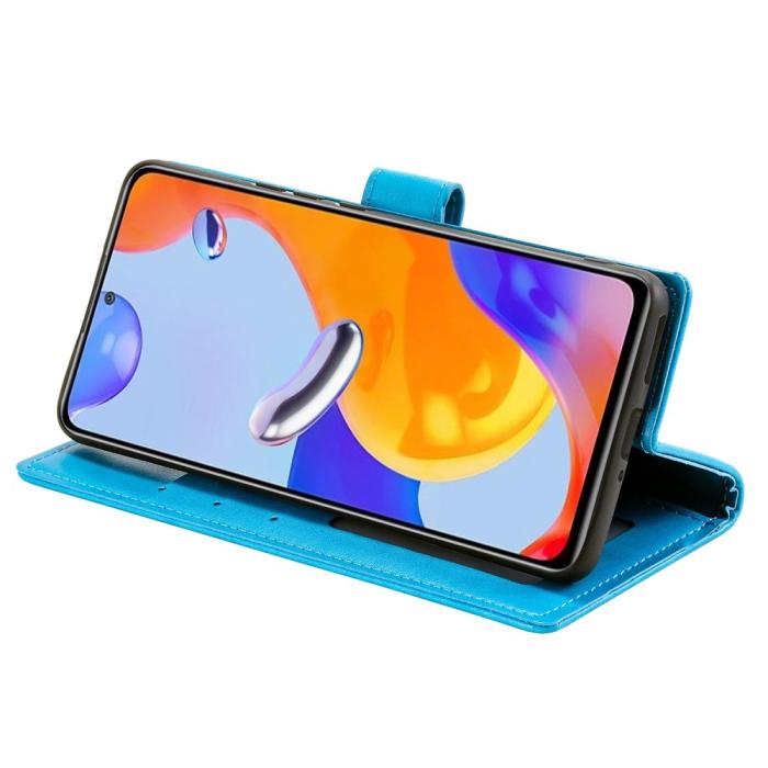 Bild 5, Xiaomi Redmi Note 11 Pro 5G Fodral Mandala Läder Blå