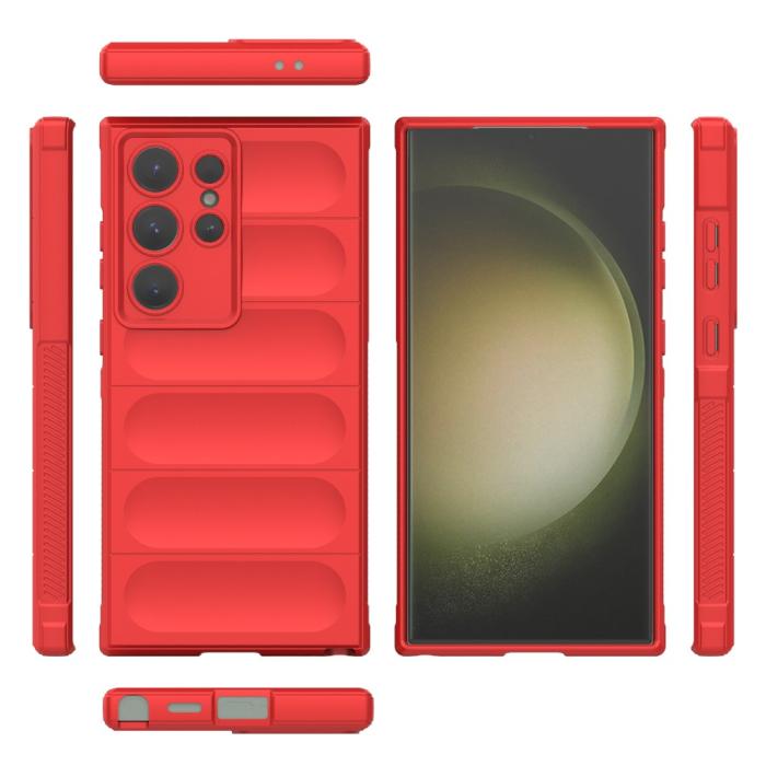Bild 5, Samsung Galaxy S24 Ultra Skal Magic Shield Röd