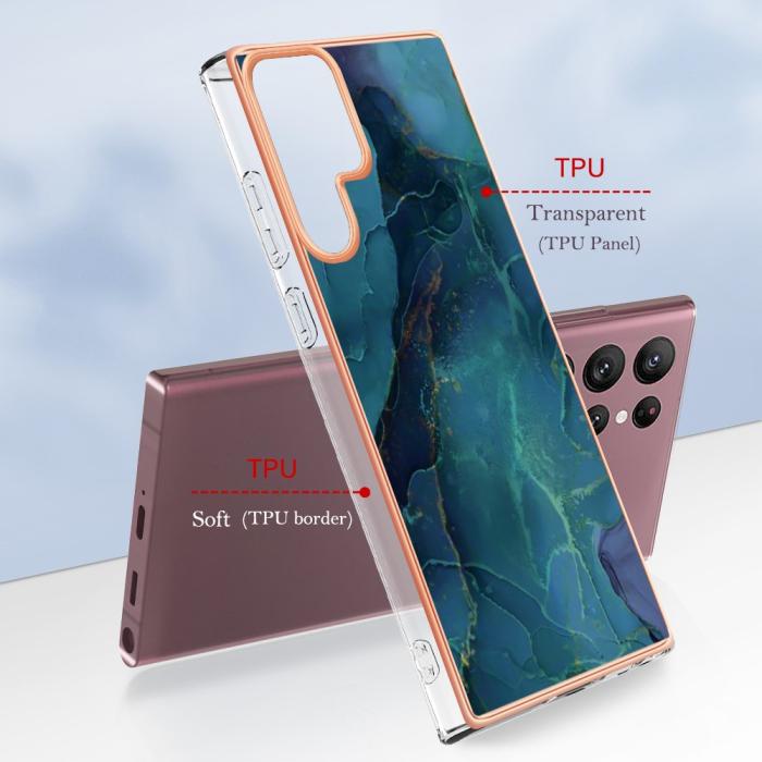 Bild 6, Samsung Galaxy S23 Ultra Skal Marmor TPU Grön