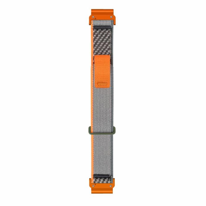 Bild 4, Klockarmband 26 mm Nylon Loop Grå/Orange