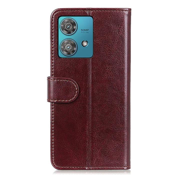 Bild 6, Motorola Moto G84 5G Fodral Crazy Horse Läder Brun
