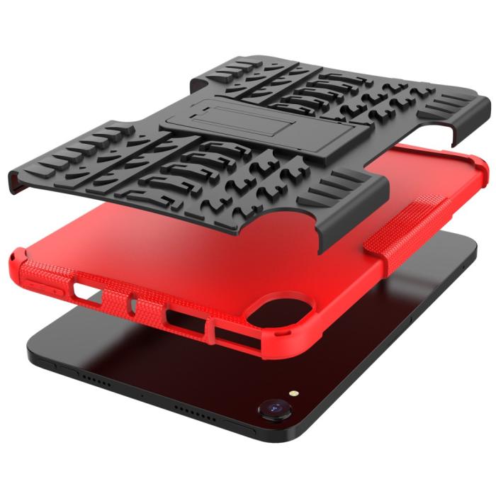 Bild 6, iPad Mini 2024/2021 Skal Rugged Kickstand Armor Röd