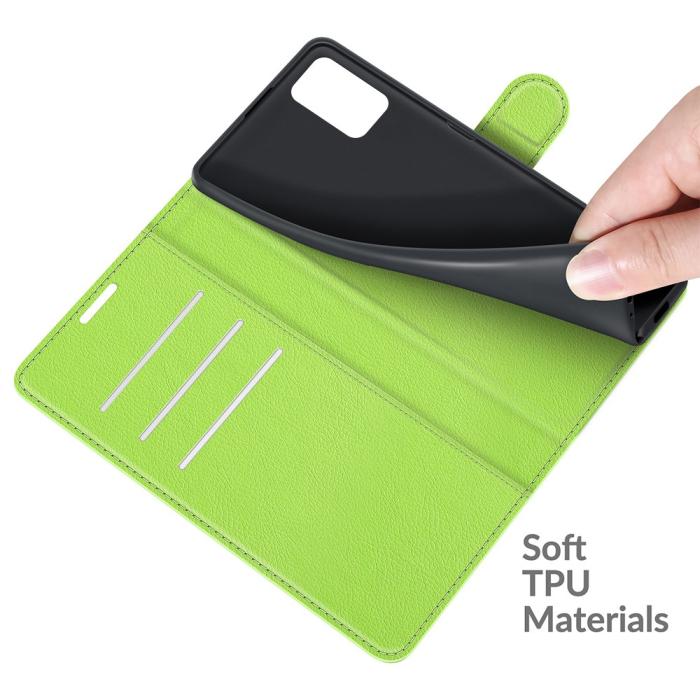 Bild 6, Samsung Galaxy A03s Fodral Litchi Läder Grön