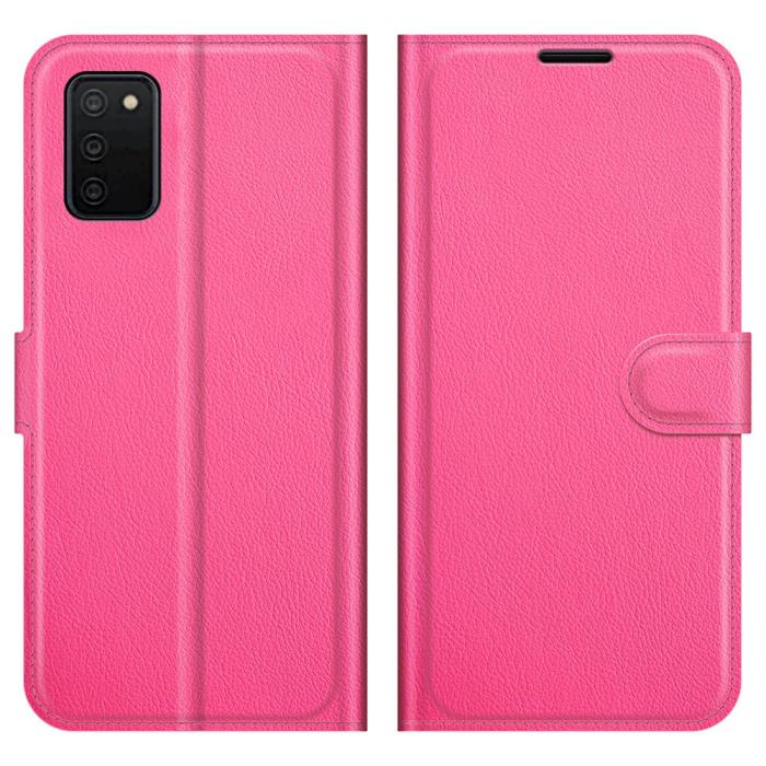 Bild 1, Samsung Galaxy A03s Fodral Litchi Läder Rosa