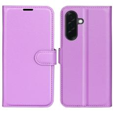 Samsung Galaxy A37 5G Fodral Litchi L&auml;der Lila